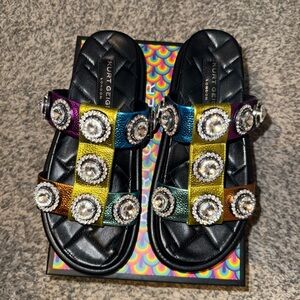 Kurt Geiger Multicolor Sandals with Crystal Embellishments
